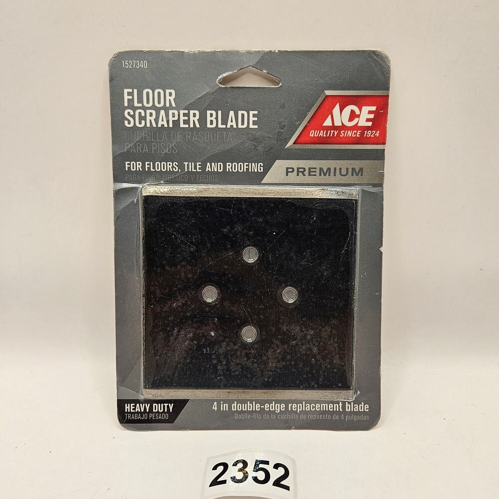 ACE HEAVY DUTY FLOOR SCRAPER BLADE 4" DOUBLE EDGE REPLACEMENT BLADE 1527340 NIB